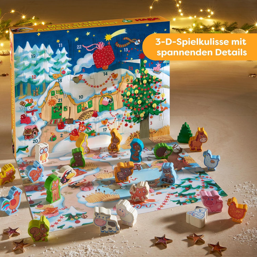 HABA 304902 - Mein erster Adventskalender Bauernhof, für Kinder ab 2 Jahren, Bauernhof