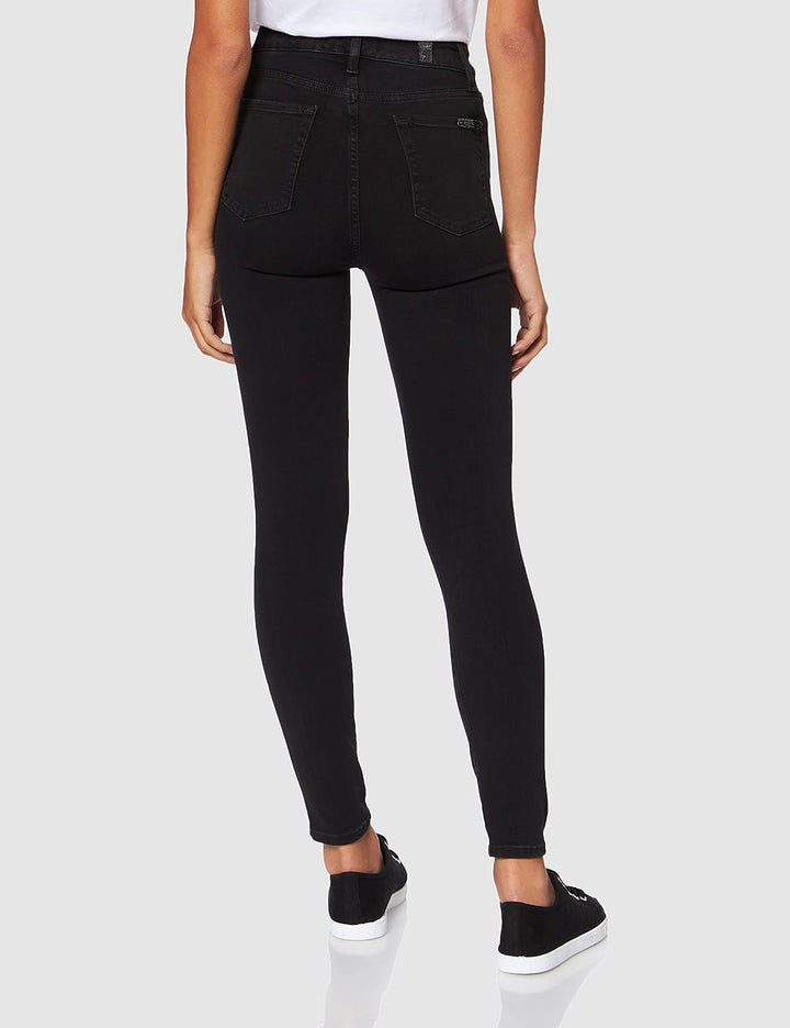 7 For All Mankind Damen Aubrey Jeans 25 Schwarz (Black Lj), 25 Schwarz (Black Lj)