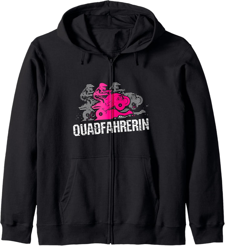 Quadfahrerin, Mädchen, Frau Quad Bike Motiv Kapuzenjacke