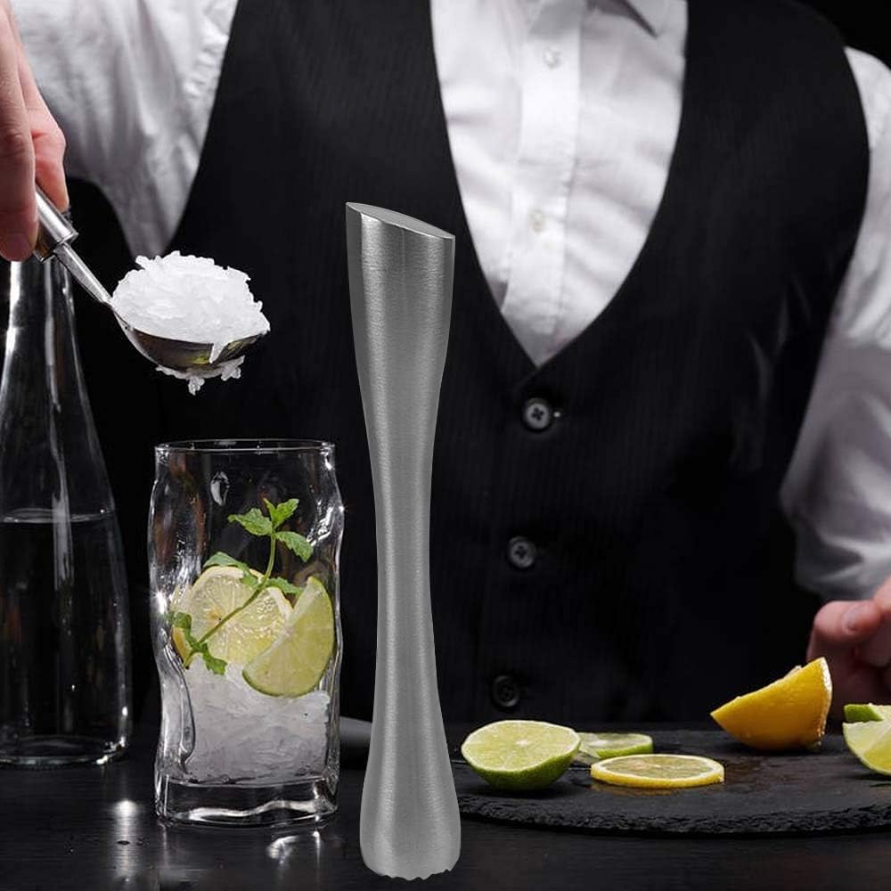 20,3 cm Stössel für Cocktails, professioneller Edelstahl-Stössel für altmodische Bitters, zum Kreier