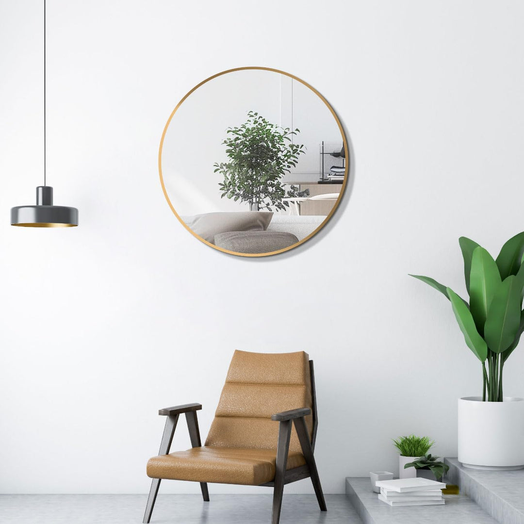 HOKO® Badspiegel 60cm, mit Gold Rahmen 60cm rund Gold, 60cm rund Gold