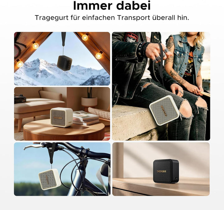 Field Pulse Tragbarer Lautsprecher, Kabellos Koppelbar Lautsprecher über 16 Std Akku, IP67 Staub und