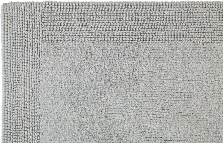 Rhomtuft Baumwoll-Badteppich 70x130cm hellgrau