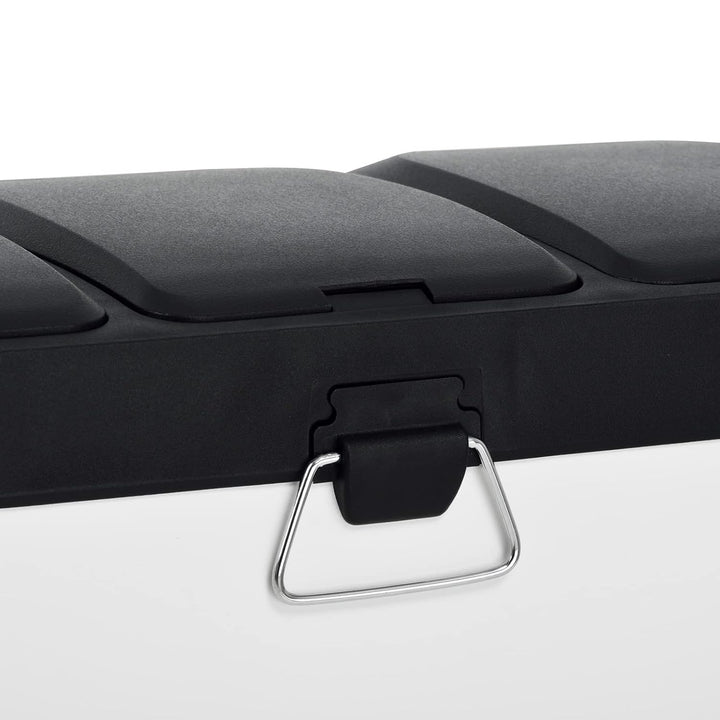 SVITA TC3X8 Mülleimer 3 Fächer, 24 Liter Treteimer mit Tretmechanismus, Pulverbeschichteter Stahl, P