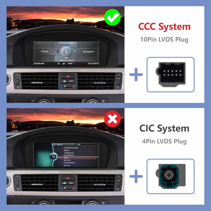 Autoradio für Wireless Carplay/Android Auto Touchscreen Radioempfänger für BMW 3/5 E60/E63/E64/E90/E