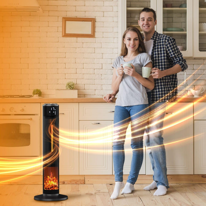 Tronitechnik® Heizlüfter Turmheizstrahler 1000 / 2000W Heizstrahler Standheizstrahler mit Fernbedien