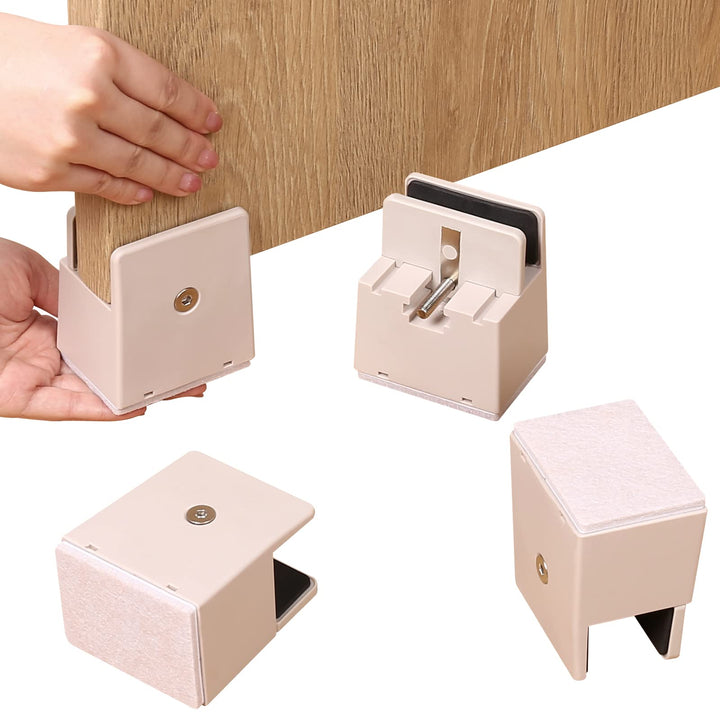 Ezprotekt Verstellbare Stuhlerhöhung mit Schraubklemme, 5,1 cm Höhe, robuste Sofa-Tische, Bettmöbel-