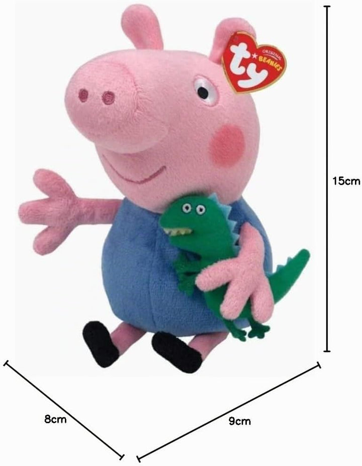 TY Peppa Pig & George Pig 6 Zoll Multipack - Beanie Baby Weiche Plüschtiere - Sammlerstück Kuschelti
