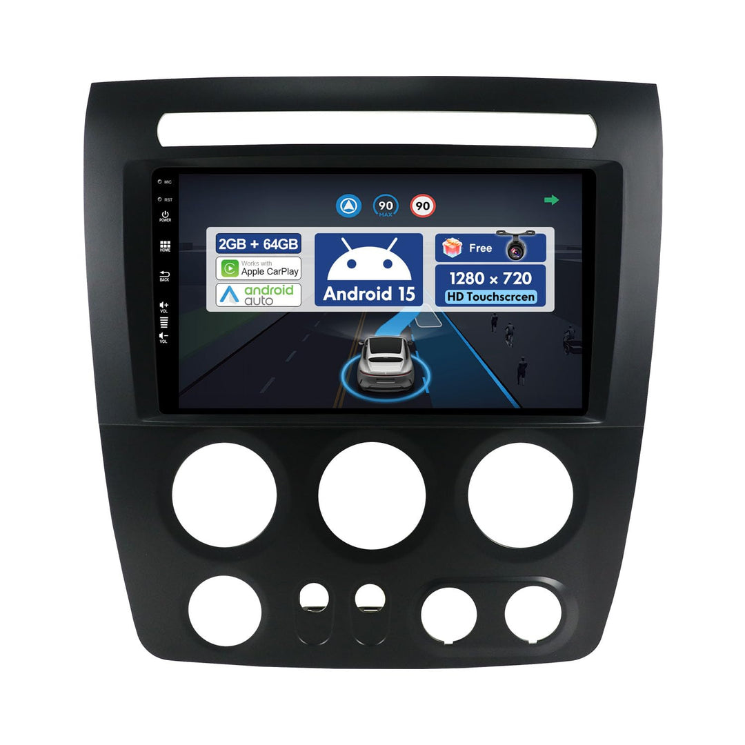 [2G+64G] BXLIYER 9 Zoll Autoradio für Hummer H3 (2005-2010) GPS Navigation - Wireless CarPlay Androi