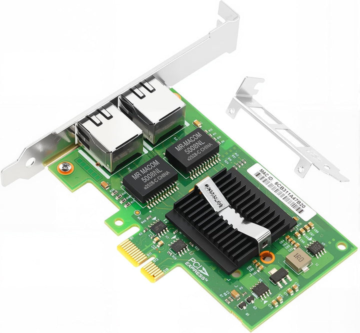 PCIe Ethernet Network Card for Intel I350-T2 I350AM2 Chipset PCIe 2.1 x1 1Gb Dual Port RJ45 LAN Card