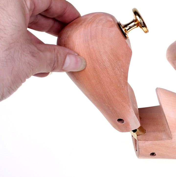 HIMRY 4 Paar | Naturholz Schuheleisten Schuhspanner Schuhdehner, Schuhspanner aus Holz, mit Griffkno