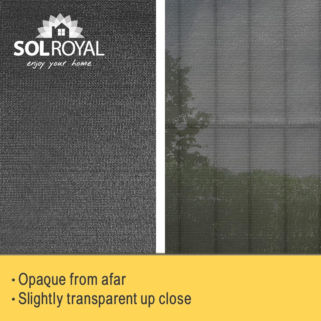Sol Royal Schattennetz 10m x 1m Schattiergewebe 165g/m² – Blickdichter Sonnenschutz mit UV-Schutz &