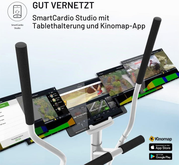 Klarfit Myon Cycle Heimtrainer Fahrrad - Ergometer Fahrrad mit 12 kg Schwungmasse, Hometrainer mit P