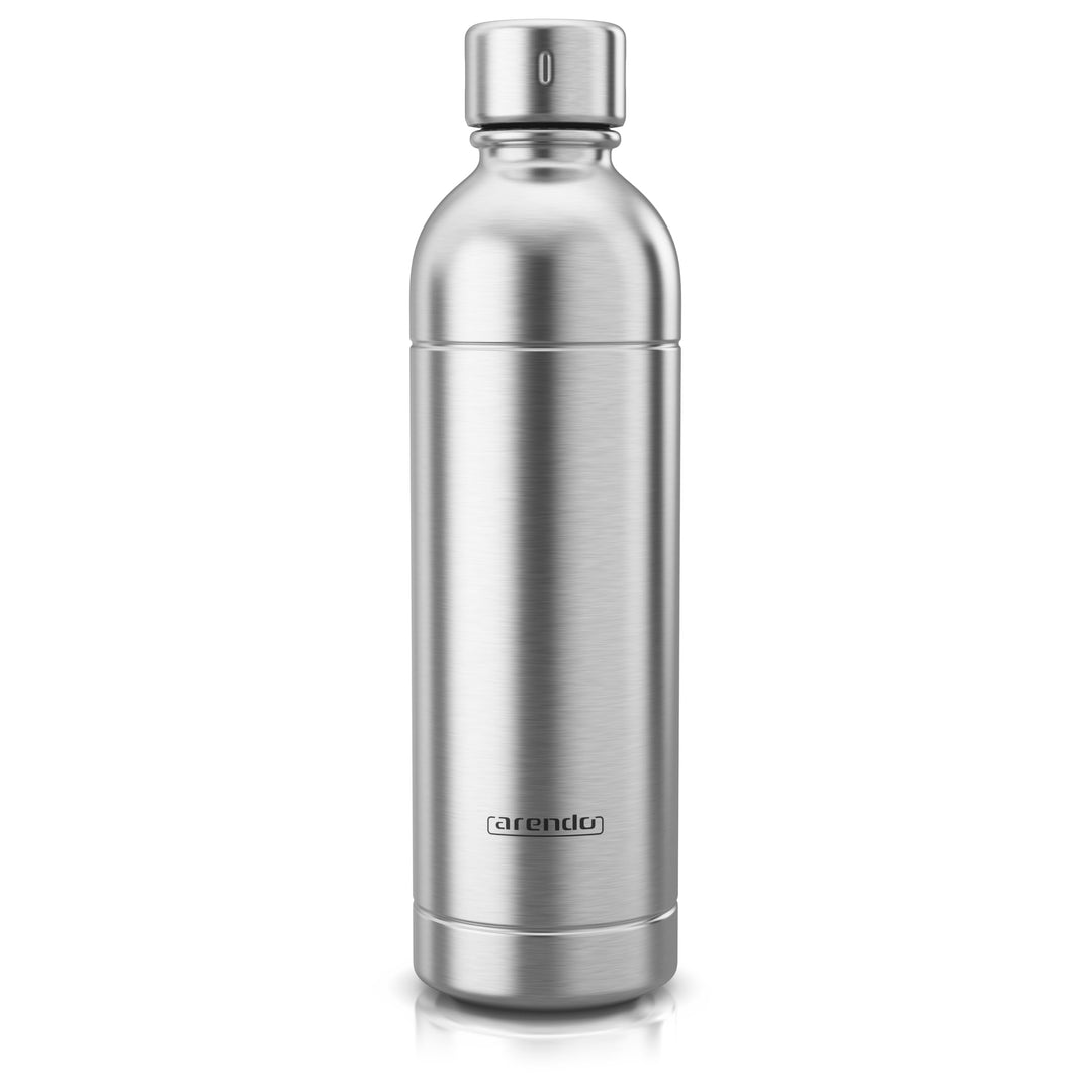 Arendo - Wassersprudler 1000 ml Wasserflasche BPA frei – Edelstahl – Ersatz - kein Plastik - Soda Ma
