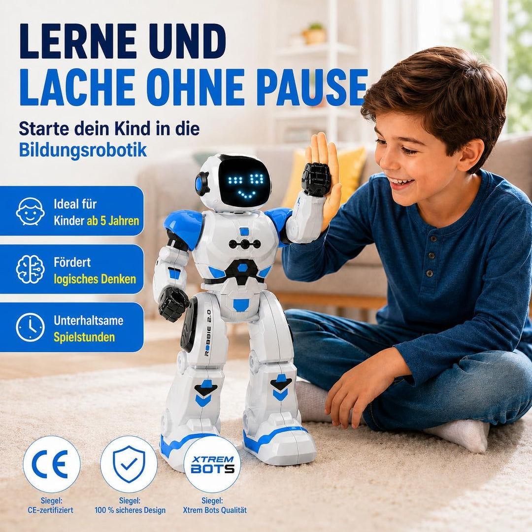Xtrem Bots - Robbie | Ferngesteuerter Roboter Kinder Ab 5 Jahre | Kinder Roboter Ferngesteuert | Rob