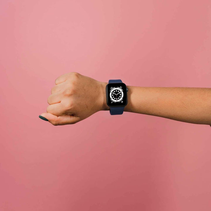 TopPerfekt Silikon-Armband kompatibel mit Apple Watch Armband 38 mm 40 mm 41mm 42mm 44mm 45mm, Silik