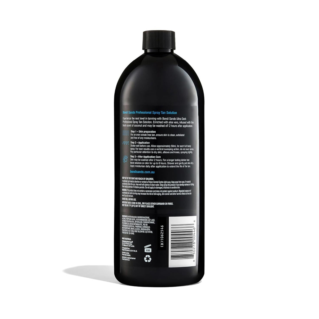 Bondi Sands Ultra Dark Professional Spray Tan Solution 1 Litre Ultra-dunkel., Ultra-dunkel.