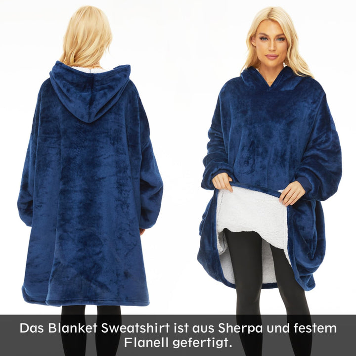 Gentlewarm übergrosse Hoodie Sweatshirt mit Kapuze, Super Weich und bequem Flanell Damen Kapuzenpull