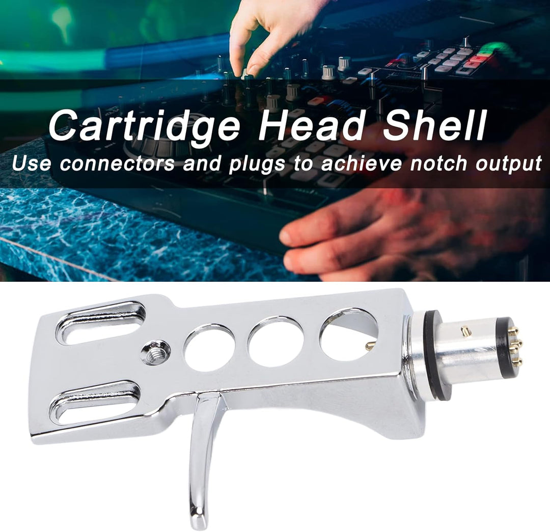Annadue Phono Headshell mit Anschlussdrähten,Universal Ersatz LP Plattenspieler Phono Headshell Moun