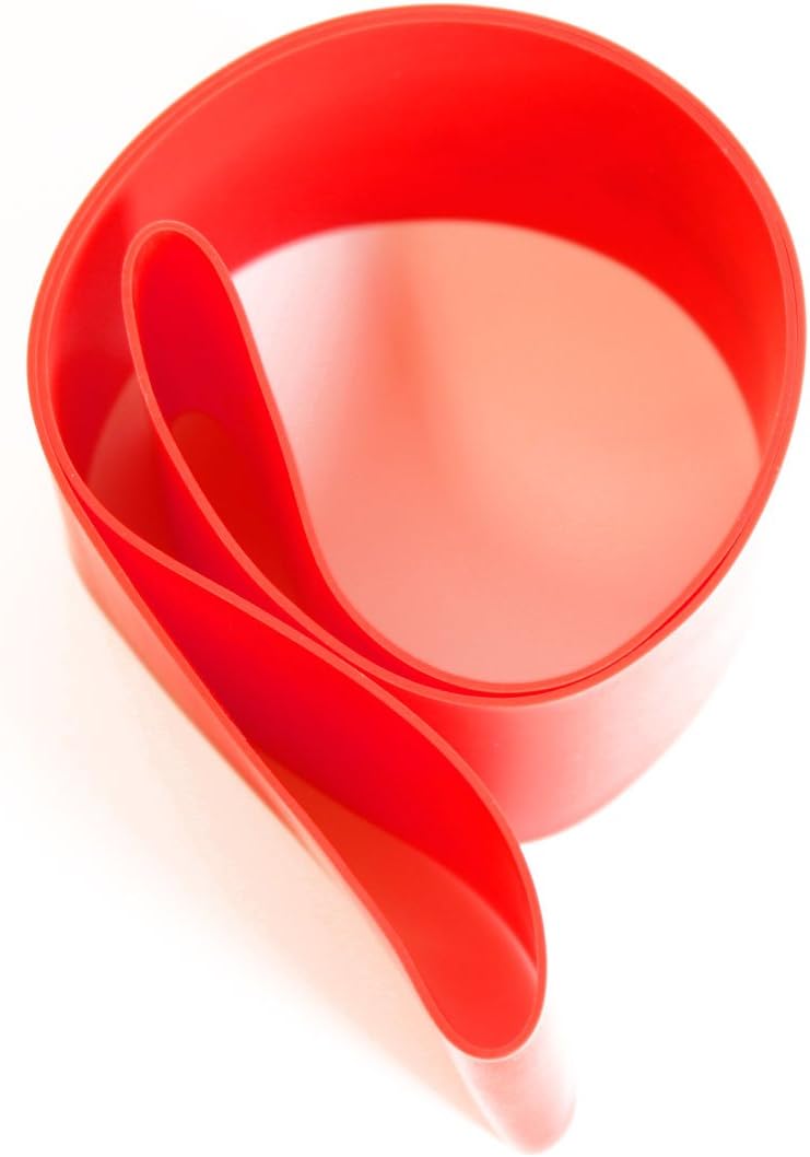 FTM Dittmann® Rubberband XL in Rot (stark), inkl Übungsflyer, für Muskelaufbau, Krafttraining und Fi