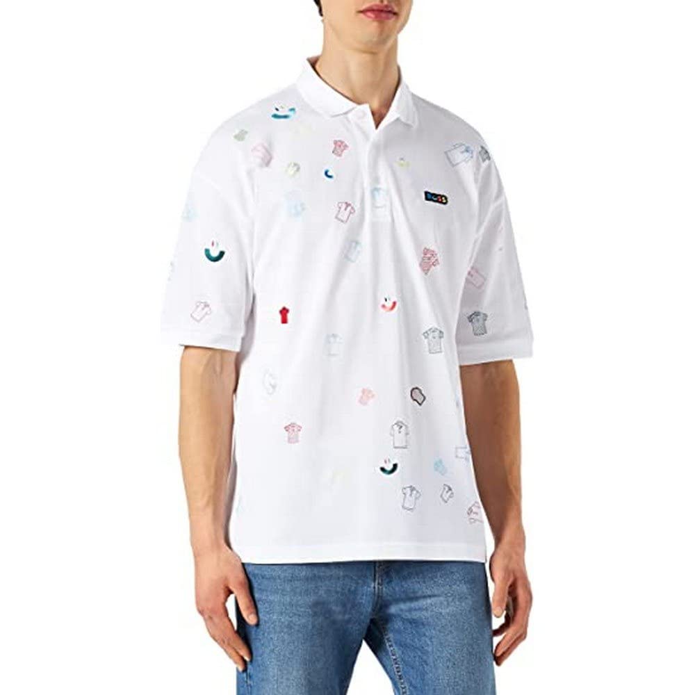 BOSS Herren Paddy Celebration Polohemd XXL White100, XXL White100