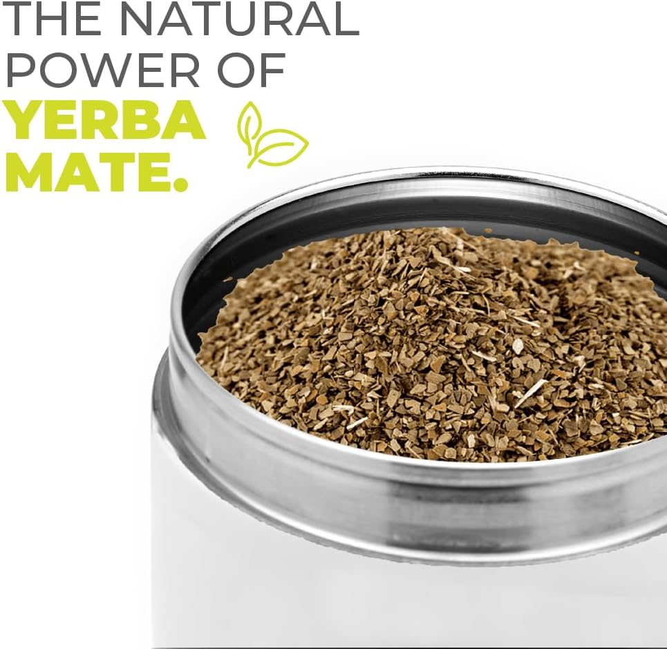 BALIBETOV Yerba Mate-Behälter (Yerbero) mit AusgieÃƒŸer ââ‚¬â€œ Langlebige Behälter aus 304 Edelstah