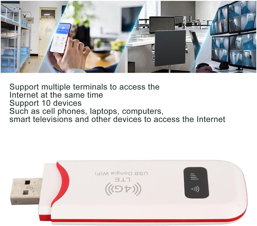 Ejoyous 4G USB WLAN Hotspot Stick, Mobiles Modem Router Tragbarer WiFi Dongle mit SIM-Karten-Slot fü