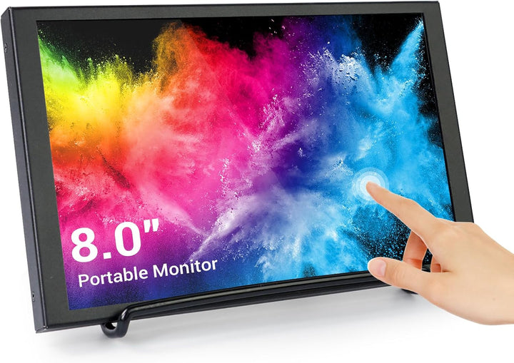 ELECROW Touchscreen Monitor, 8 Zoll Portable Monitor LCD 1280x800 Mini Monitor Kompatibel mit Laptop