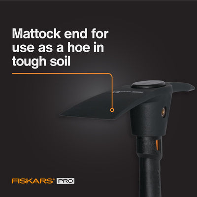 Fiskars 751220-1001 Pro IsoCore Hacke/Spitzhacke, 0,7 kg, Orange/Schwarz 1.5 lb, 1.5 lb