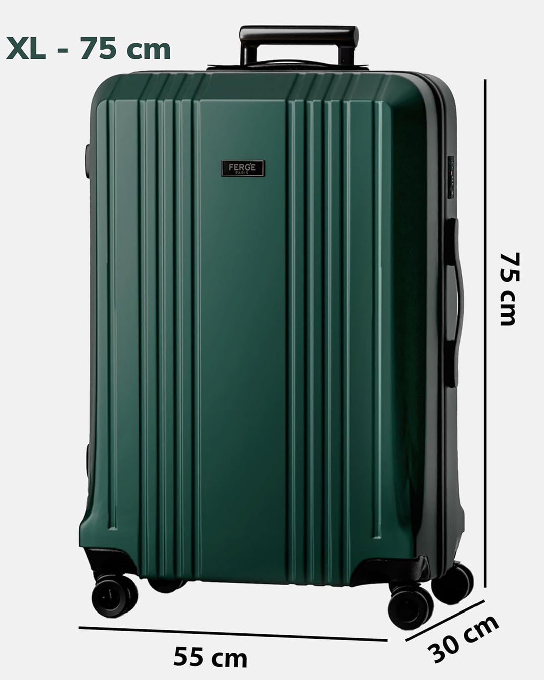 FERGÉ XL Grosser Koffer Hartschale mit TSA Schloss Cannes Rollkoffer Reise-Koffer 77 cm Hartschalenk