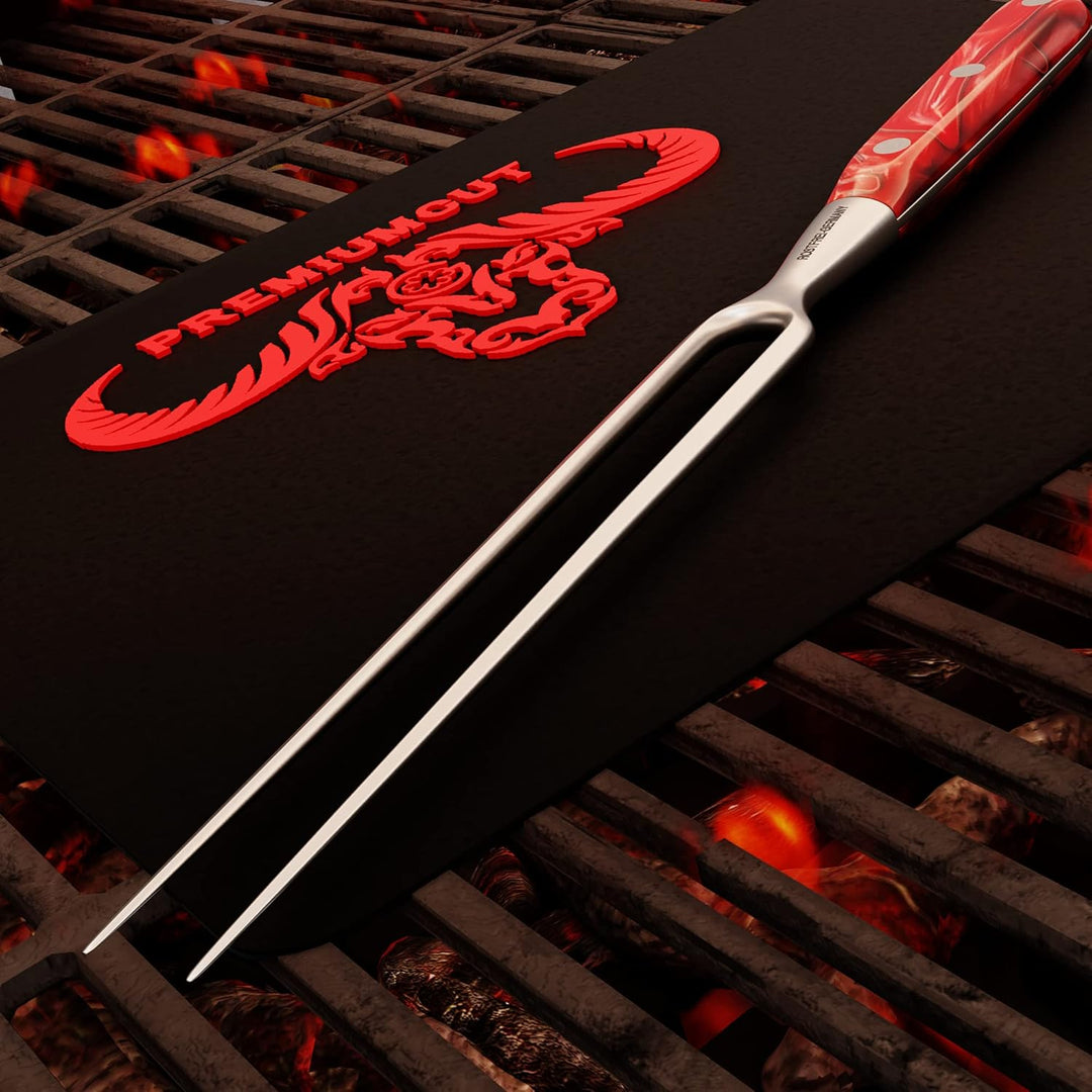 Giesser seit 1776 - Made in Germany - Tranchiergabel 21 cm Red Diamond, PremiumCut Fork No 1, Fleisc