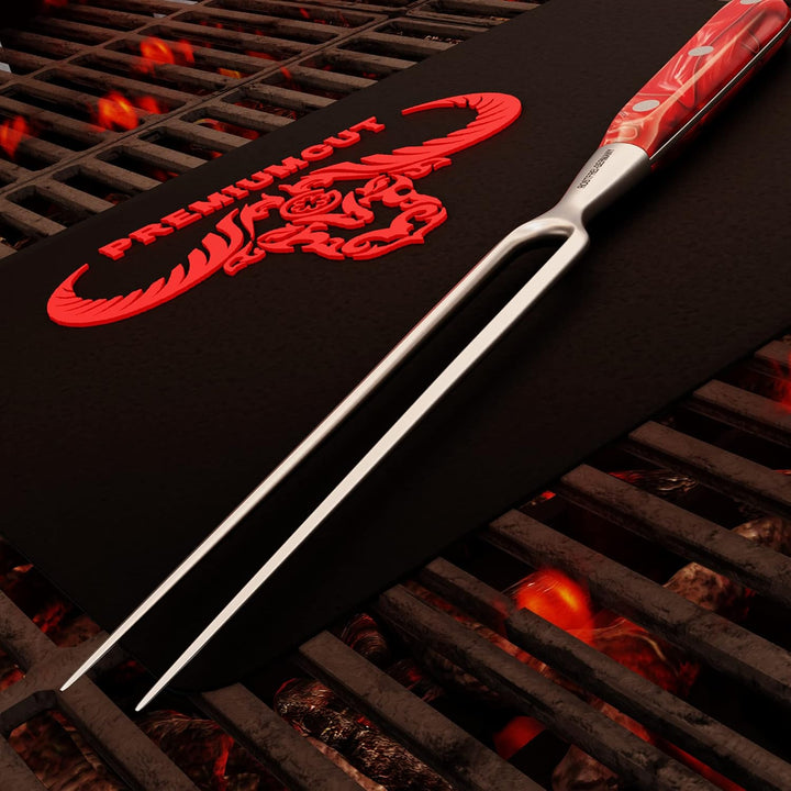 Giesser seit 1776 - Made in Germany - Tranchiergabel 21 cm Red Diamond, PremiumCut Fork No 1, Fleisc