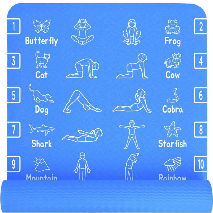Plyopic Kinder Yogamatte – Leicht, Rutschfest, TPE Fitnessmatte – Ideal für Jungen &amp; Mädchen (3–12 J