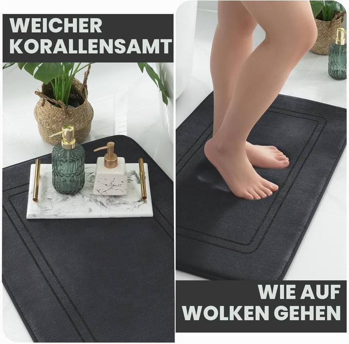 chakme Badematte rutschfest,Badezimmerteppich Weich Badteppich Saugfähige Badvorleger Duschvorleger
