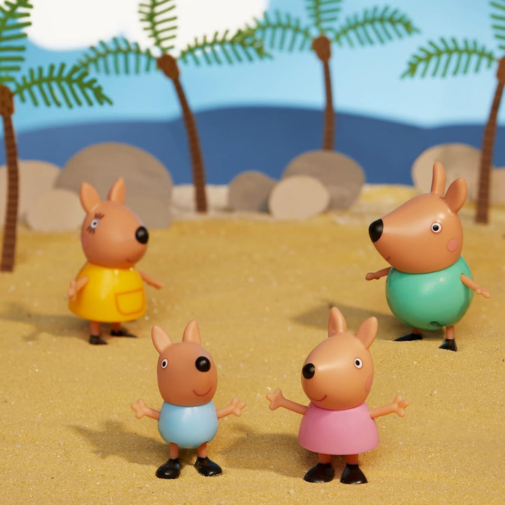 Peppa Pig Peppa Visits Australia Campervan Vehicle Preschool Toy; Includes 8 Figures, 4 Accessories,