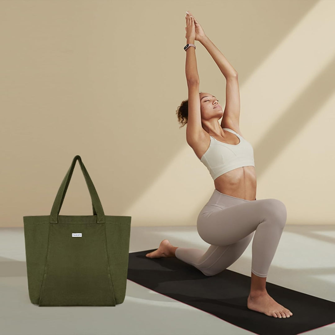 Yogatasche Damen mit Nassfach, Flaschenhalter und Durchgehendem Reissverschluss,Matte Einfach Heraus