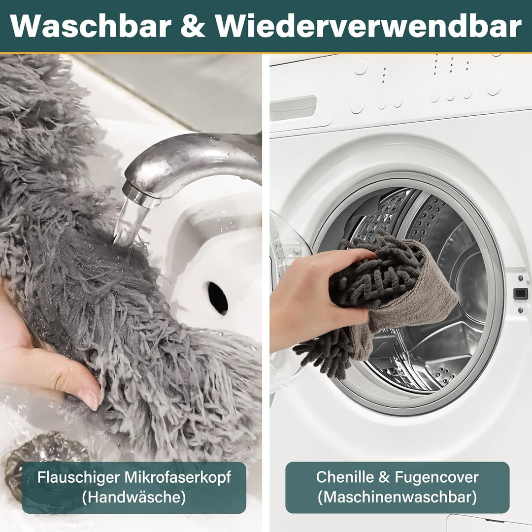 marysgift Staubwedel Teleskop Waschbar Mikrofaser Duster Lang Ausziehbar Bis 250cm,7 Stück Staubwede