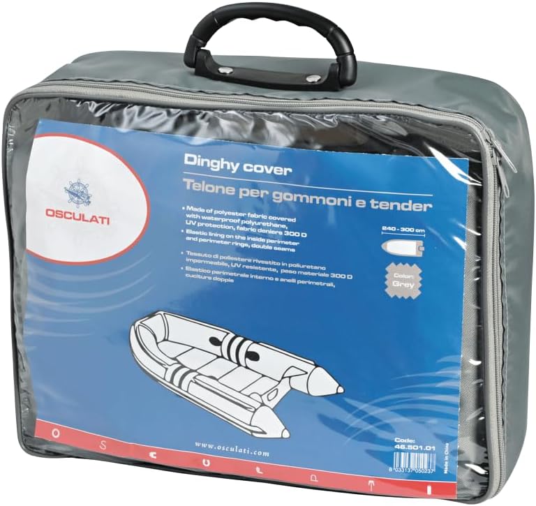 Osculati Persenning f.Schlauchboote, grau 240/320 cm 300D