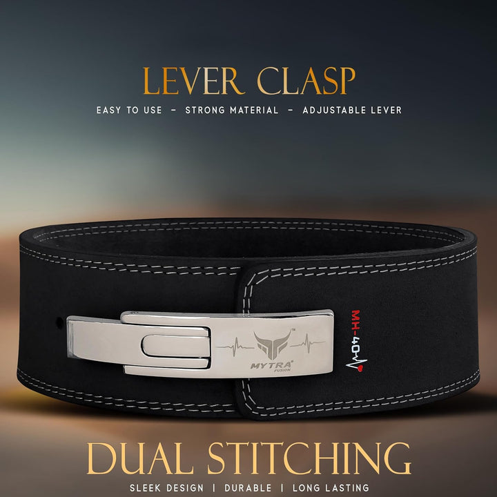 Mytra Fusion gewichthebergürtel with Lever Buckle gewichthebergürtel herren and damen 4" breit Echte