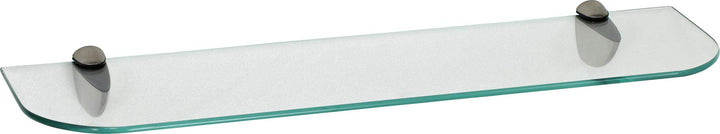 ib style® Glasregal 6mm |inkl. Befestigungsclip CLASSICO Edelstahloptik | 11 Grössen| 2 Dekore | Kla