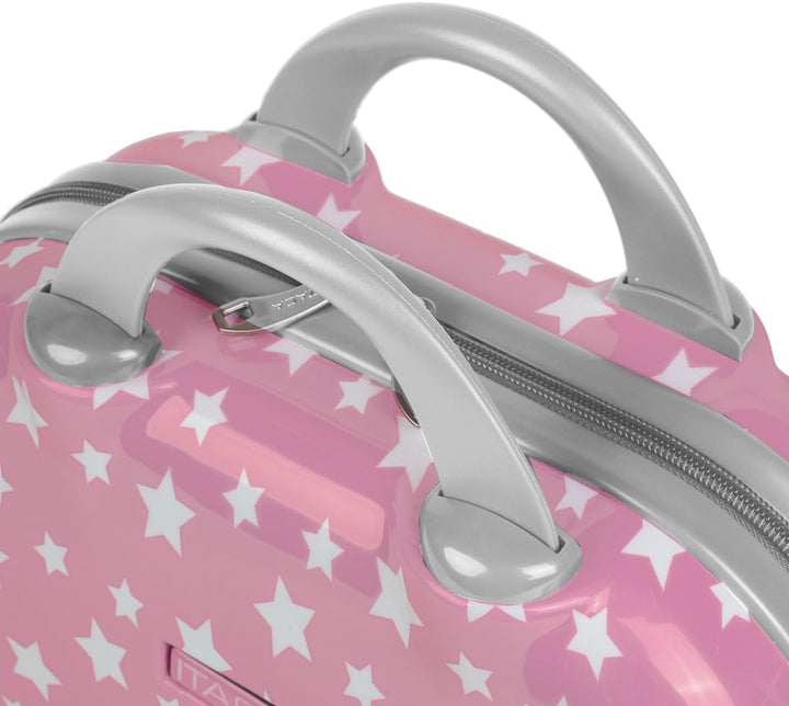 ITACA - Hartschale Kosmetikkoffer jugendlich. Kulturtasche aus Polykarbonat. Spiegel Reissverschluss