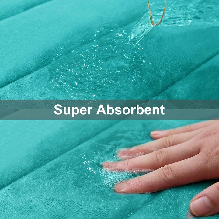 Homaxy Memory Foam Badezimmer Badeteppiche Saugfähige Rutschfester Badvorleger Waschbar Badematte -