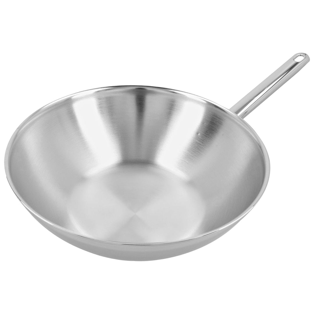 demeyere Wok 30 cm Wok – /Stir Fry Pan – Frying Kant ( – Wok/Stir Fry Pan, Silver, 4,8 l, 300 mm)