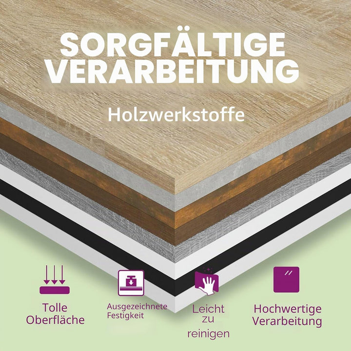 vidaXL Bücherregalbretter in Sonoma-Eiche, technisches Holz, vielseitige Aufbewahrungslösung, 4 Stüc