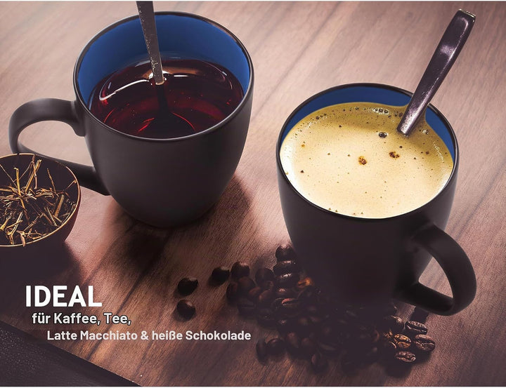 MIAMIO - 6 x 350 ml Kaffeetassen/Kaffeebecher Set - Tassen Set 6er Modern - Le Papillon Kollektion (