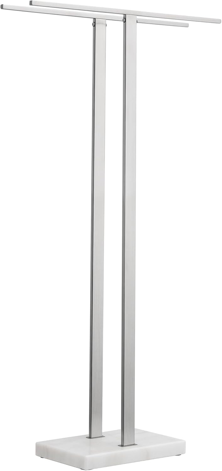 KES Handtuchhalter Stehend (Höhere Version 94 cm), Doppel Handtuchstange Edelstahl Kleiderständer, M