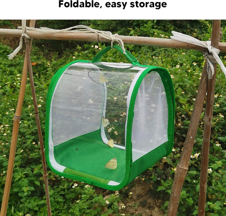 CHICIRIS Butterfly Habitat, Transparenter Monarch-Schmetterlings-Insektenkäfig, Zusammenklappbares P