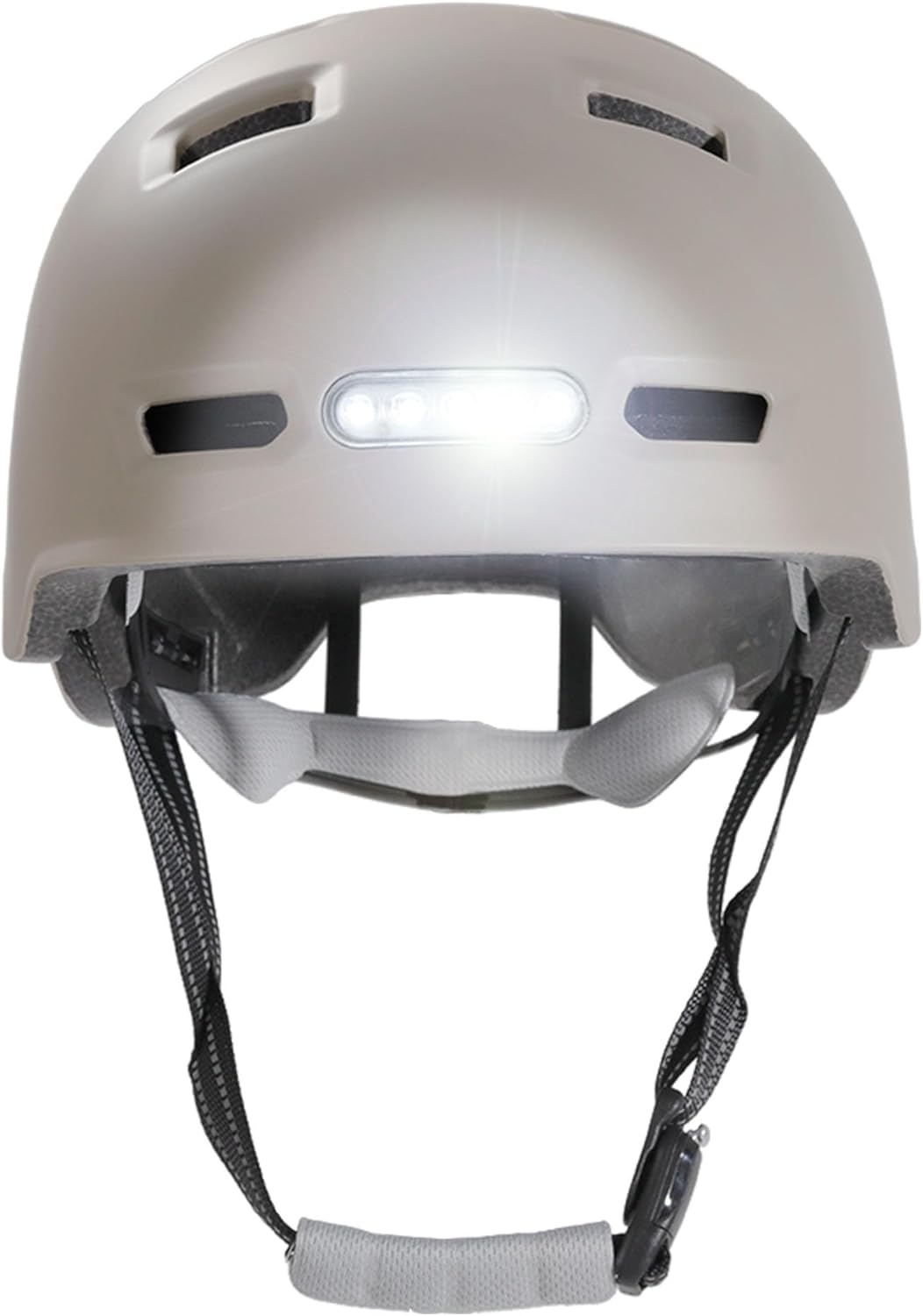 Crazy Safety Vertigo Matt Schwarz Fahrradhelm mit Vorder- und Rücklicht USB | Skater-Helm für Roller