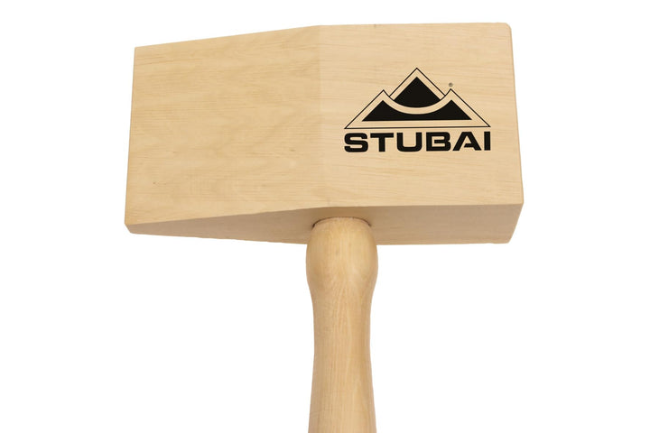 STUBAI HOLZHAMMER rechteckig 55 × 90 mm | Deckhammer aus Weissbuche mit Eschenstiel | ideal zum Form