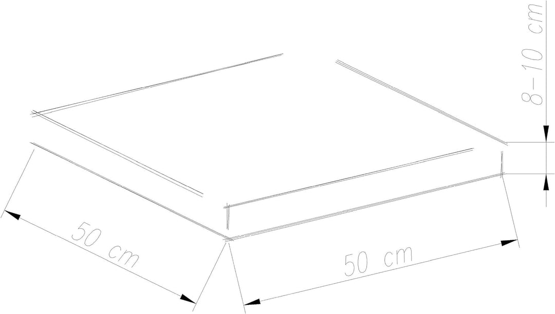 Chicreat Set mit 2 Sitzkissen 50 x 50 x 8 cm, Hellgrau 2er-Set, 50x50x8 cm Hellgrau, 2er-Set, 50x50x